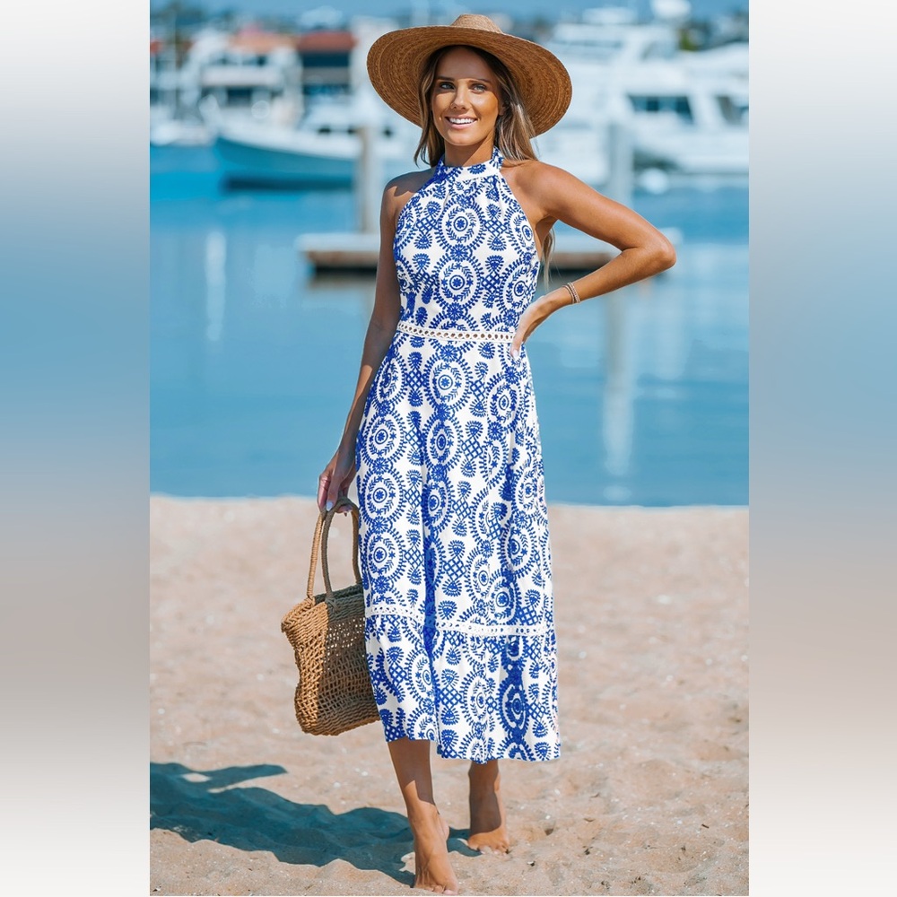 NEW | Cupshe | Halter Sleeveless Dress